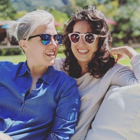 Hannah Hart and her partner